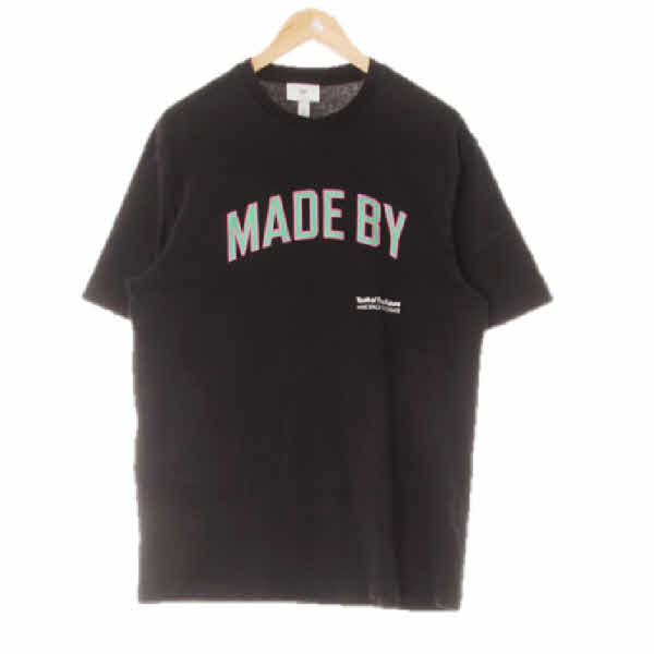 h&m 블랙 프린팅 면 MADEBY레터링반팔티