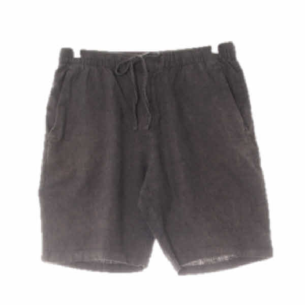 h&m 차콜 린넨혼방 워시드밴딩반바지