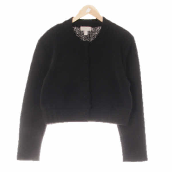 h&m 블랙 비스코스혼방 크롭엔틱니트자켓