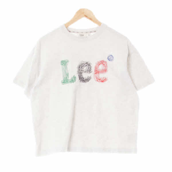 Lee 아이스멜란지그레이 면 빅스티치로고드롭숄더반팔티