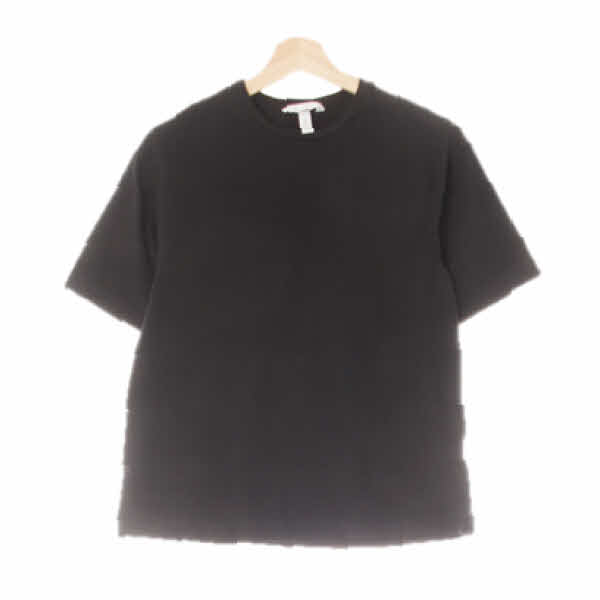 h&m 블랙 면혼방 라운드넥베이직반팔티
