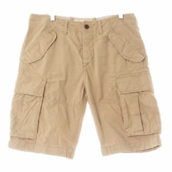 h&m 시더우드베이지 면 입체포켓카고버클반바지