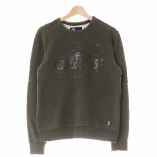 penfield 다크카키 면혼방 빅로고기모레귤러핏맨투맨