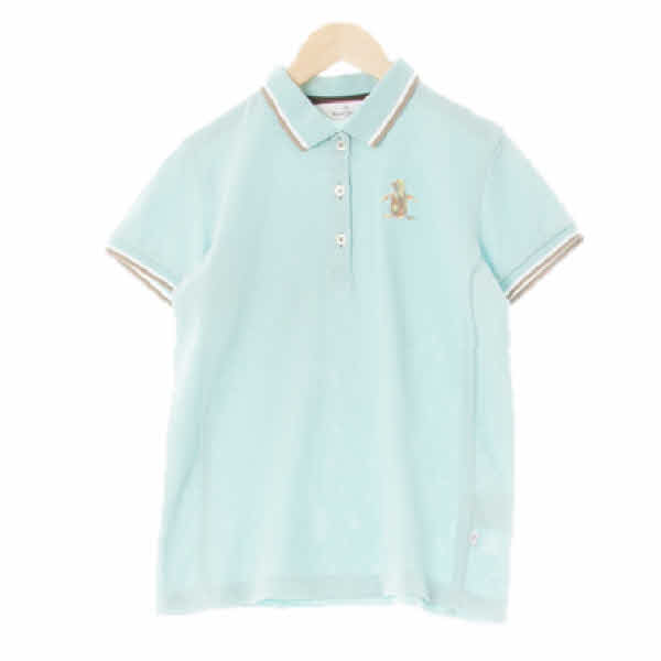 munsingwear 스카이블루 면혼방 펭귄패치카라반팔티
