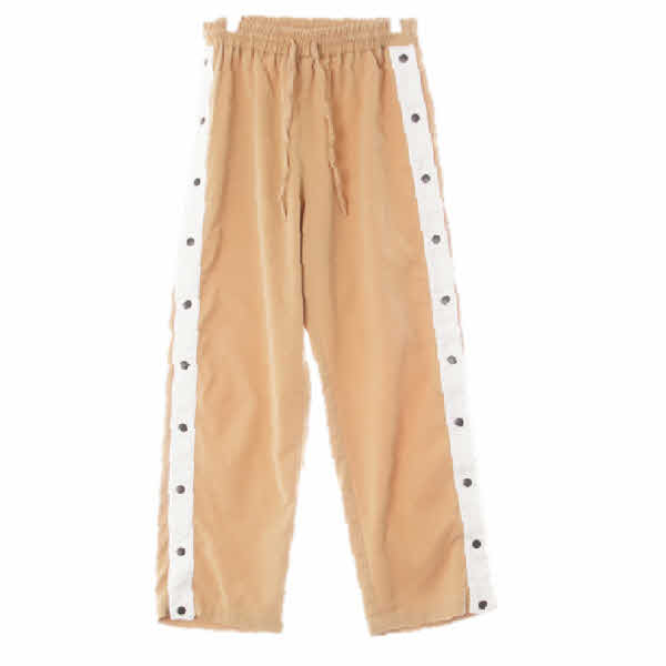 h&m 카멜 스냅버튼테이프팬츠