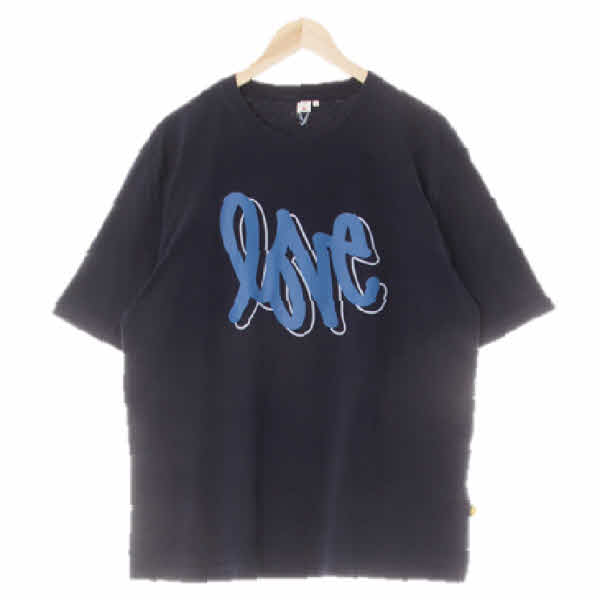 jaju&love 네이비 면 더블러브루즈핏반팔티