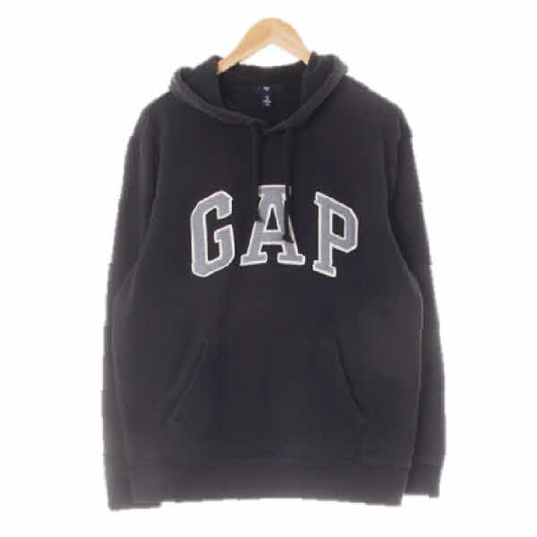gap 네이비 면혼방 빅패치로고레귤러후드티