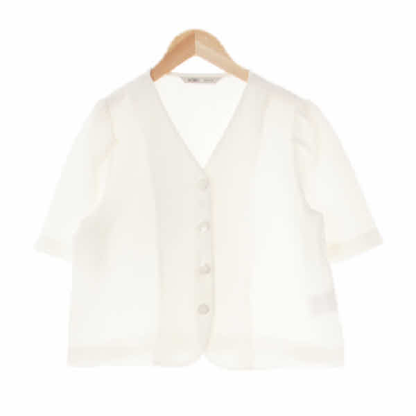 mixxo 아이보리 핀턱반소매재킷