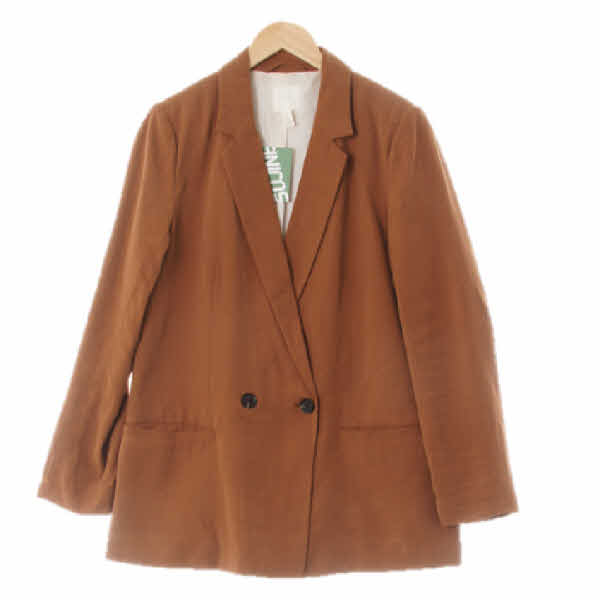h&m 코냑브라운 비스코스혼방 테일러블레이저