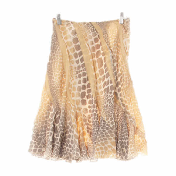 robertocavalli 누디베이지 호피 프릴그라데이션스커트