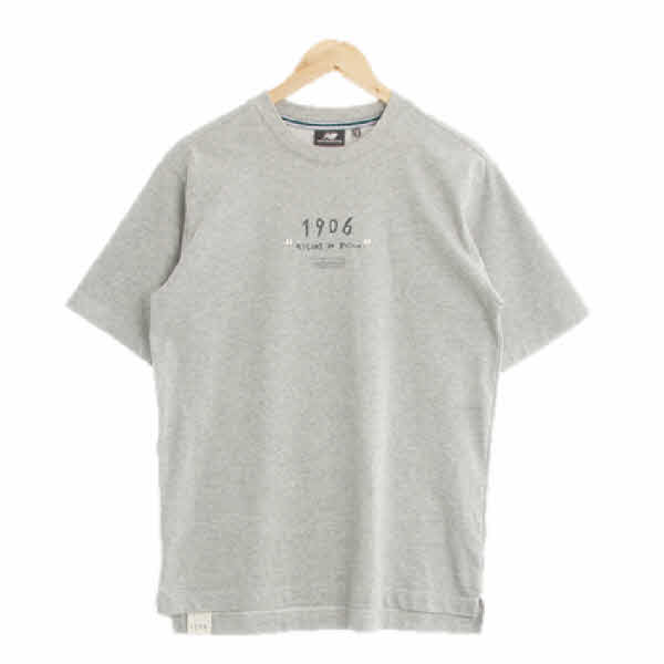 뉴발란스 그레이 면혼방 1906라운드반팔티셔츠