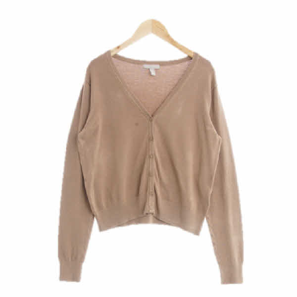 h&m 브라운 브이넥긴팔가디건