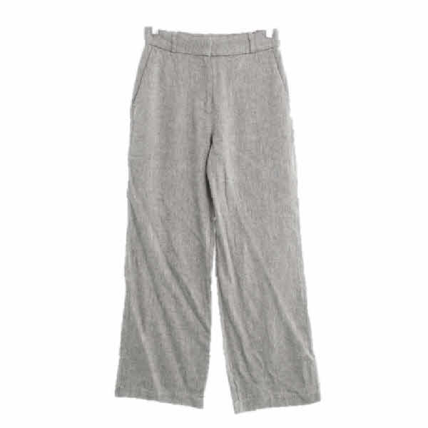 h&m 그레이 울혼방 와이드핏슬랙스