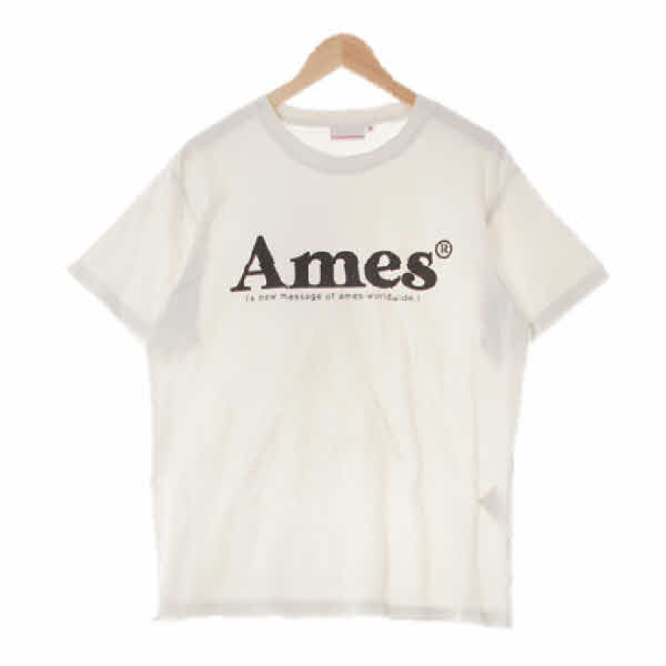 ames 화이트 면 빅로고반팔티