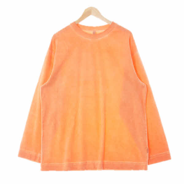 official garment 오렌지 면 애시드워싱박시티셔츠