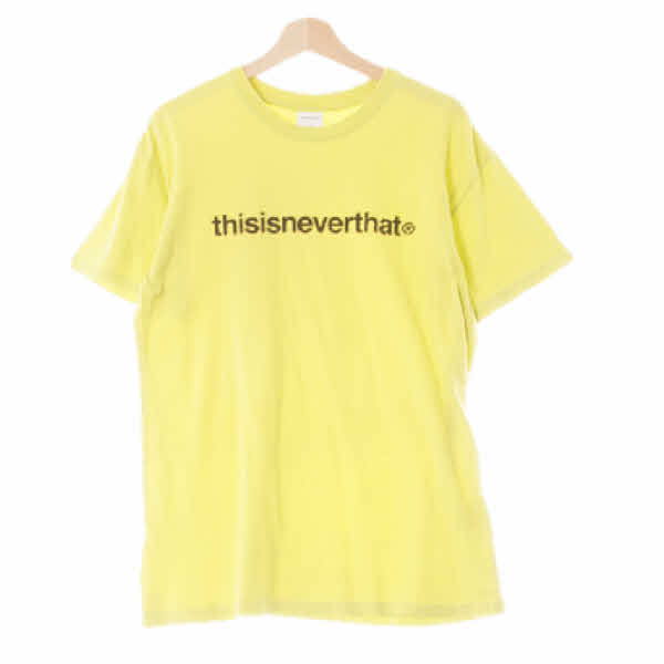 thisisneverthat 라임 면 타이포로고반팔티