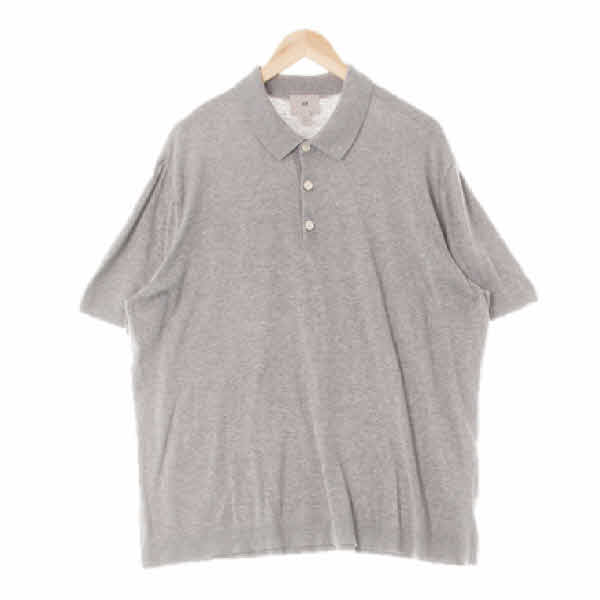 h&m 그레이 면 기본반팔카라티