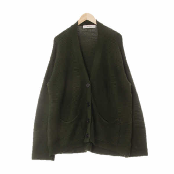 자라니트 더글라스퍼그린 아웃포켓골지루즈핏가디건