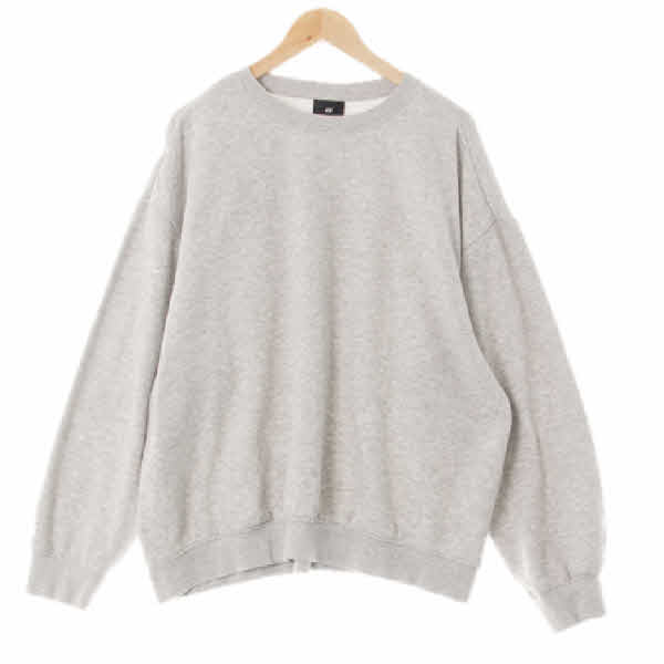 h&m 멜란지그레이 면혼방 베이직웜맨투맨