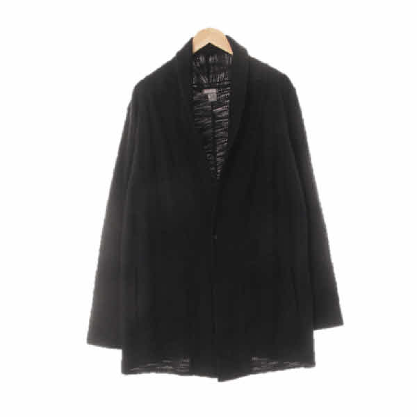 h&m 블랙 면혼방 숄카라루즈헤어리가디건