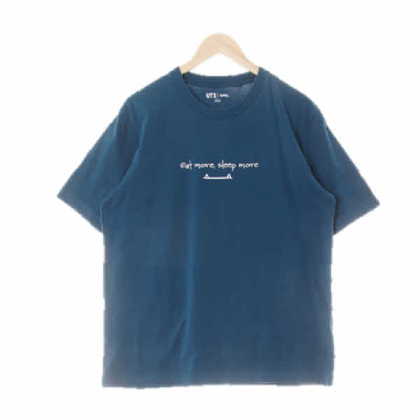 유니클로유티 블루쿼츠 프린팅 면 포켓몬잠만보반팔티