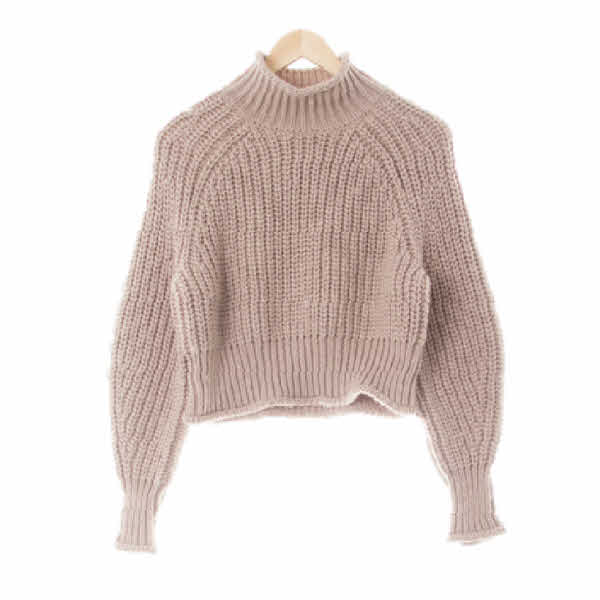h&m 모카 울혼방 나그랑짜임골지크롭터틀스웨터
