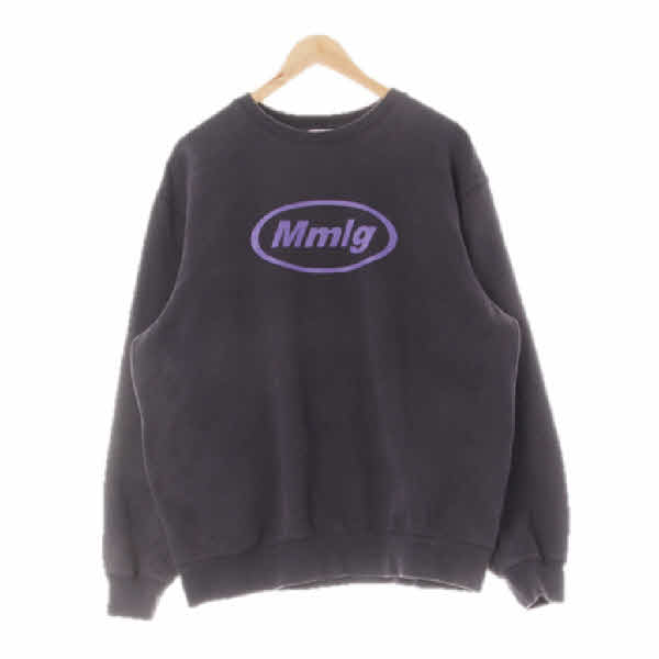 mmlg 인디네이비 프린팅 면 빅로고루즈스웨트셔츠