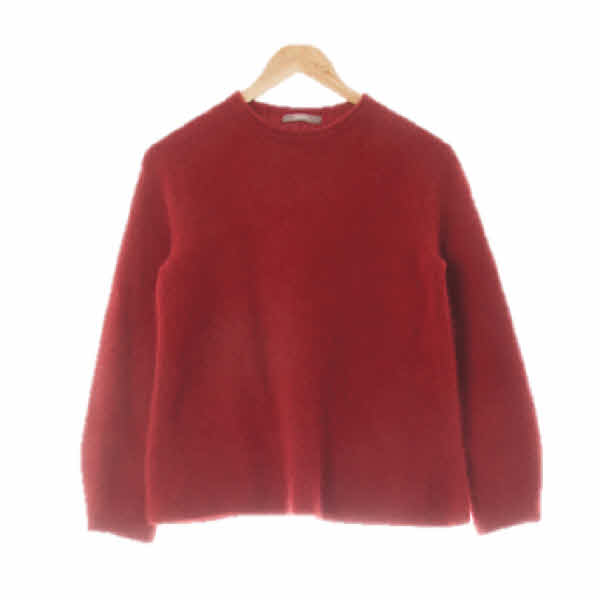 bcbg 다크레드 울혼방 돌돌이넥플레어소프트스웨터