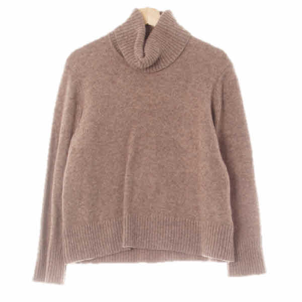 h&m 내추럴멜란지브라운 울 베이직터틀넥니트
