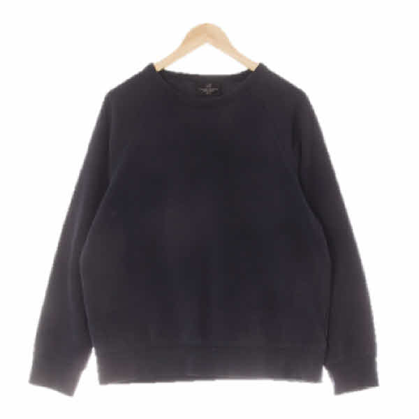 h&m 네이비 면혼방 크루넥베이직스웨트셔츠