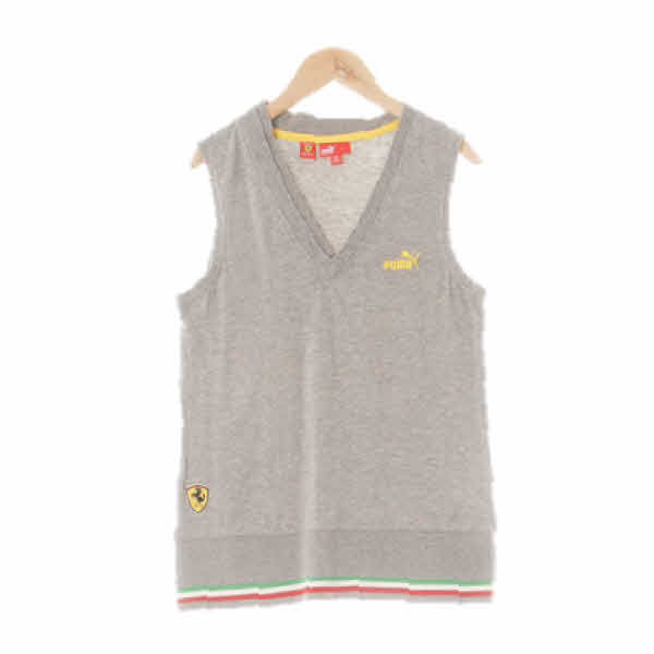 퓨마페라리 멜란지그레이 면 브이넥시보리나시티
