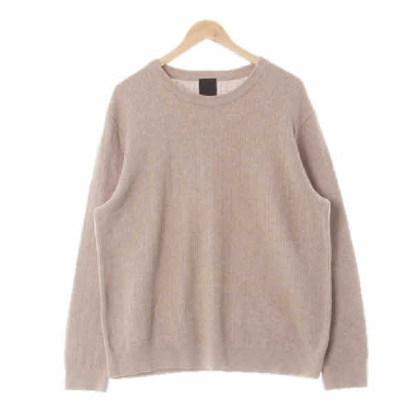 h&m 모카 면혼방 트윌라운드넥니트