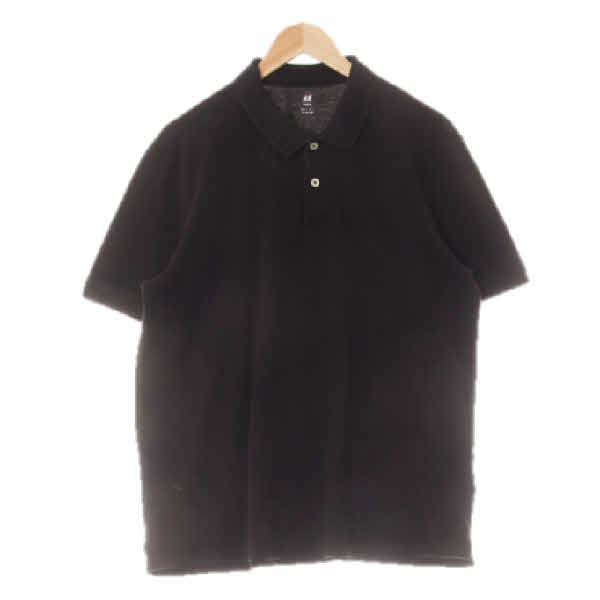 h&m 블랙 면 반소매기본카라티