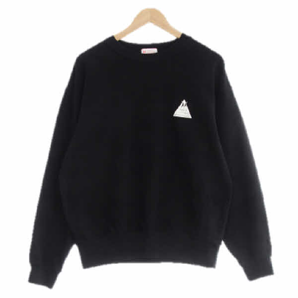 uniqueclothingwarehouse 블랙 면 트라이앵글레터링맨투맨