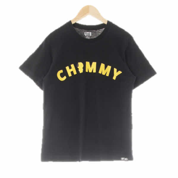 유니클로 블랙 면 chimmy반팔티