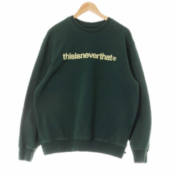 thisisneverthat 파인니들그린 면 실리콘엠보로고맨투맨