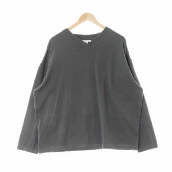 topshop 차콜 면 오버핏절개스트레치티