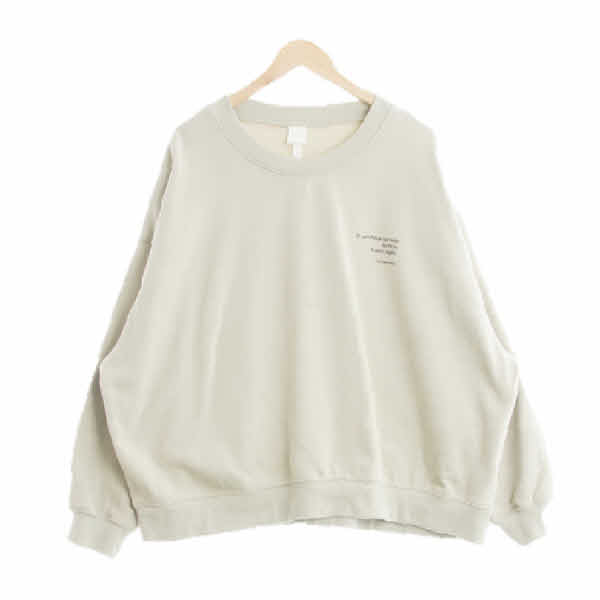h&m 미스트그린 프린팅 면 레터박시맨투맨