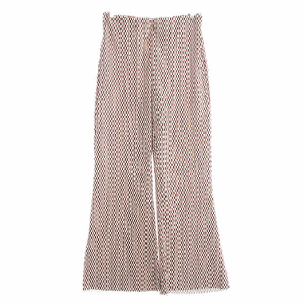 h&m 베이지블랙 스퀘어스트라이프 핀턱와이드팬츠