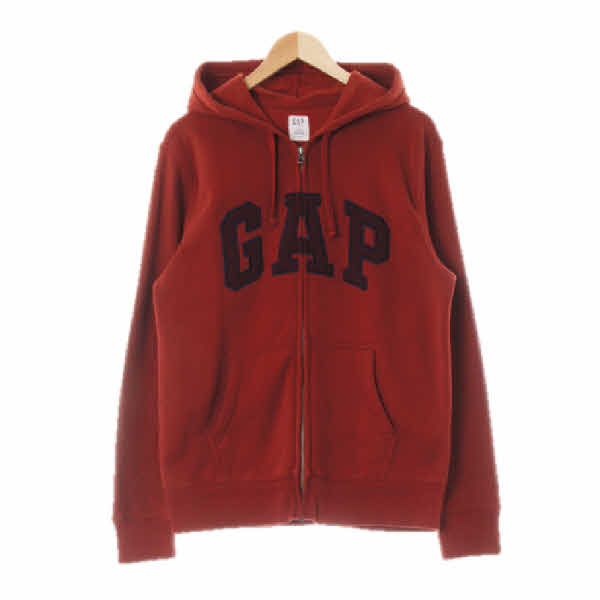 gap 파이어월레드 면혼방 빅패치로고스웨트후드집업