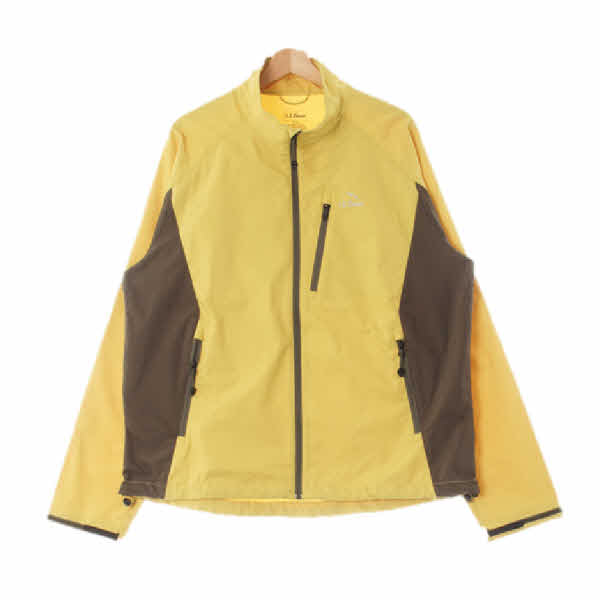 llbean 그린신옐로우카키 프린팅 절개투톤루즈바람막이