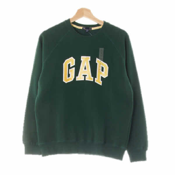 gap 헌터그린 프린팅 면혼방 중앙빈티지로고맨투맨