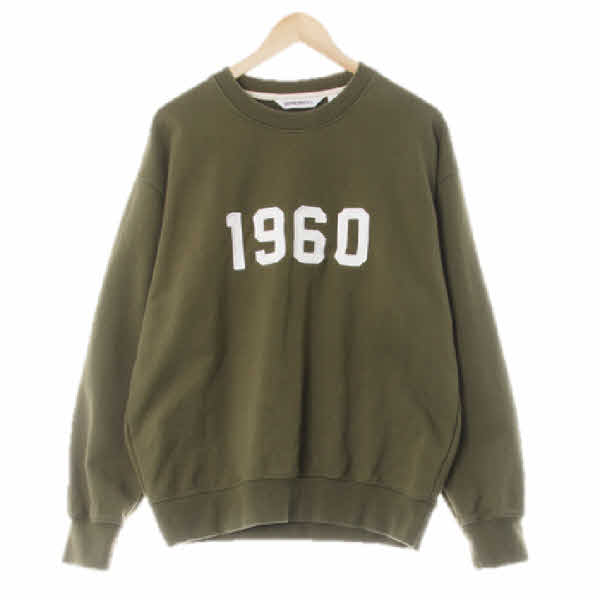 유니폼브릿지 마티니올리브그린 면 1960맨투맨 