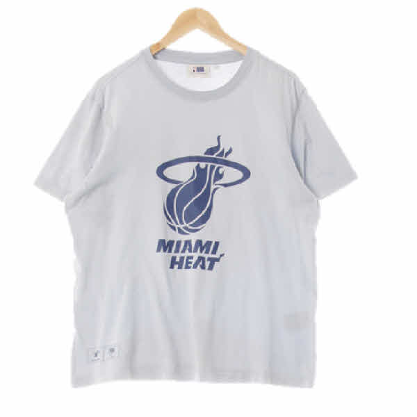 NBA 아이스플로우그레이 프린팅 면 마이애미히트반팔티 