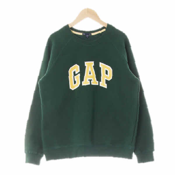 gap 다크그린 프린팅 면혼방 아치빅로고나그랑스웨트셔츠 