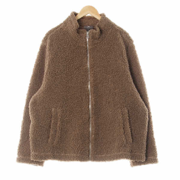 h&m 팀버울프베이지 모크넥뽀글이자켓 