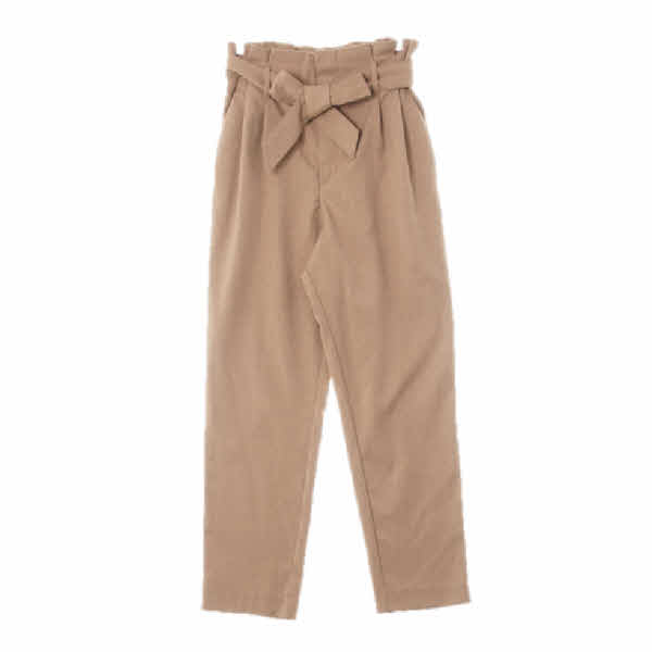 h&m 멜란지아이스커피브라운 핀턱벨티드커브팬츠 