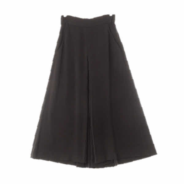 h&m 다크차콜 플리츠와이드큐롯팬츠 