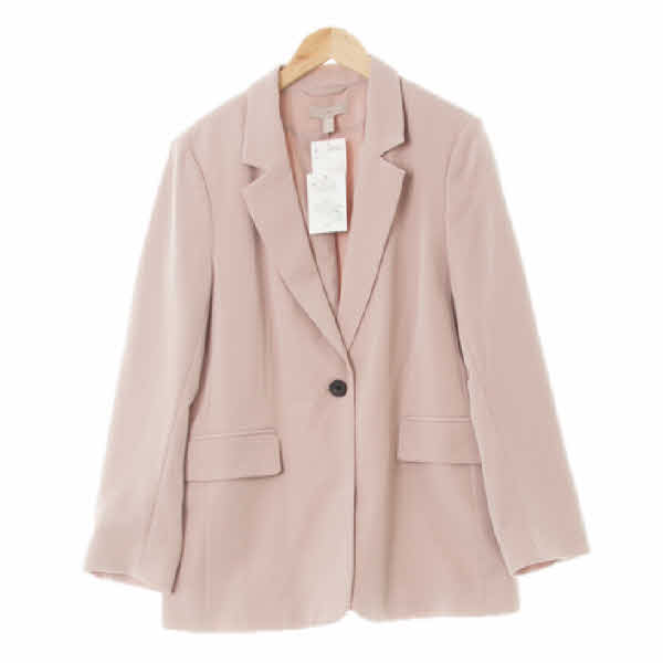 h&m 버니쉬드라일락핑크 원버튼루즈라인블레이저 