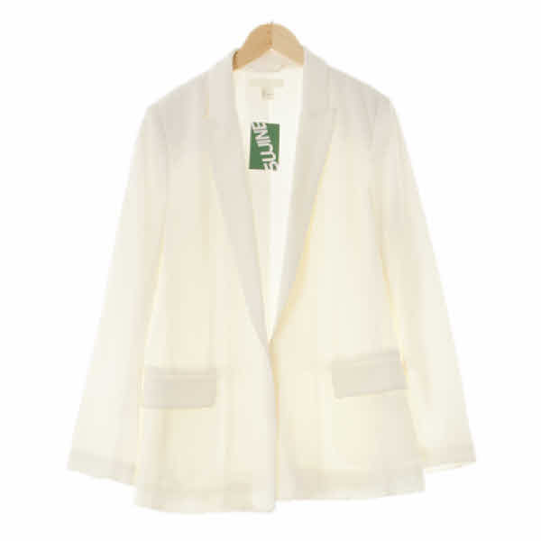 h&m 아이보리 피크드라펠오버핏오픈블레이저 